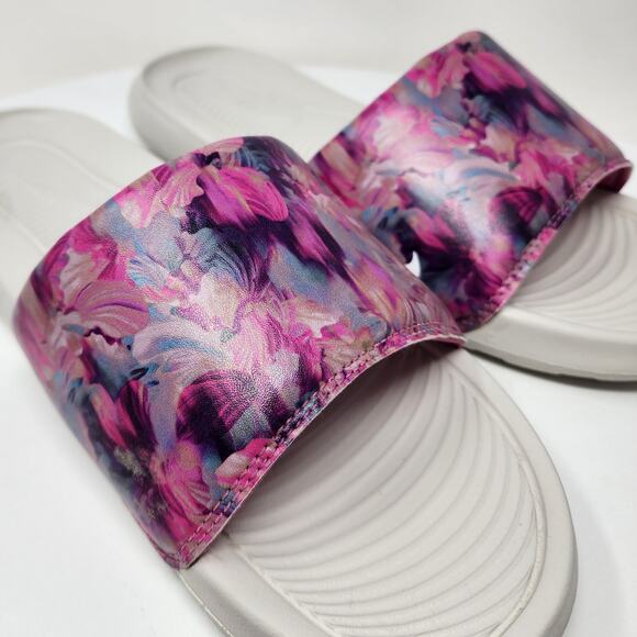 Nike Victori One Slide Sandal Women 11 Pink Cosmic Fuchsia/Light Bone DZ6249-600 - Picture 9 of 13